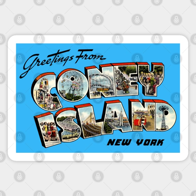 Greetings From Coney Island Sticker by Pop Fan Shop